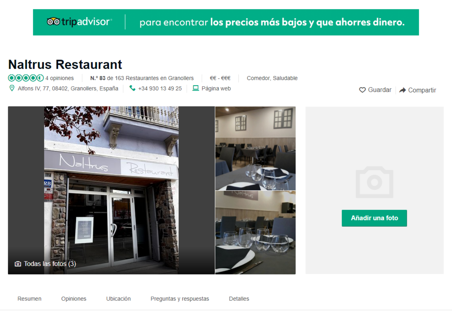 TripAdvisor veta la etiqueta 'cocina catalana' pero permite la vasca y la gallega