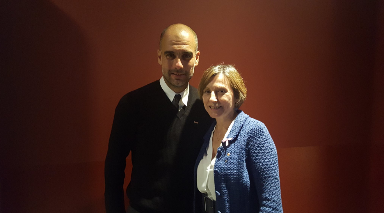 Forcadell rep el suport de Guardiola