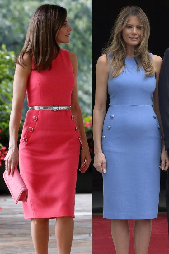 letizia melania trump mismo vestido