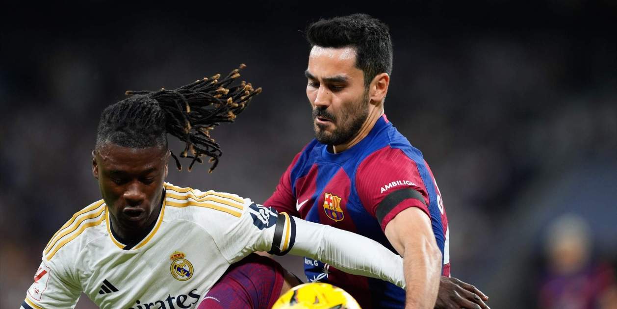 EuropaPress 5906260 ilkay gundogan of fc barcelona and eduardo camavinga of real madrid in EuropaPress 5906260 ilkay gundogan of fc barcelona and eduardo camavinga of real madrid in