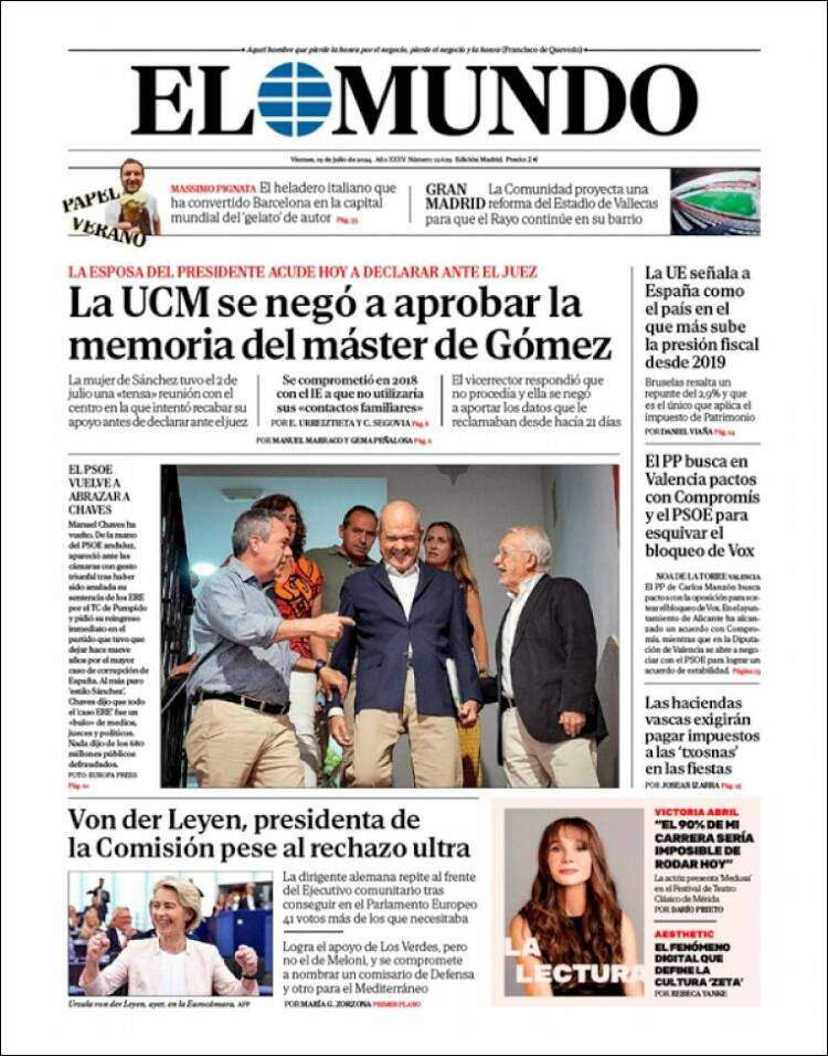 Portada 'El Mundo' Portada 'El Mundo'