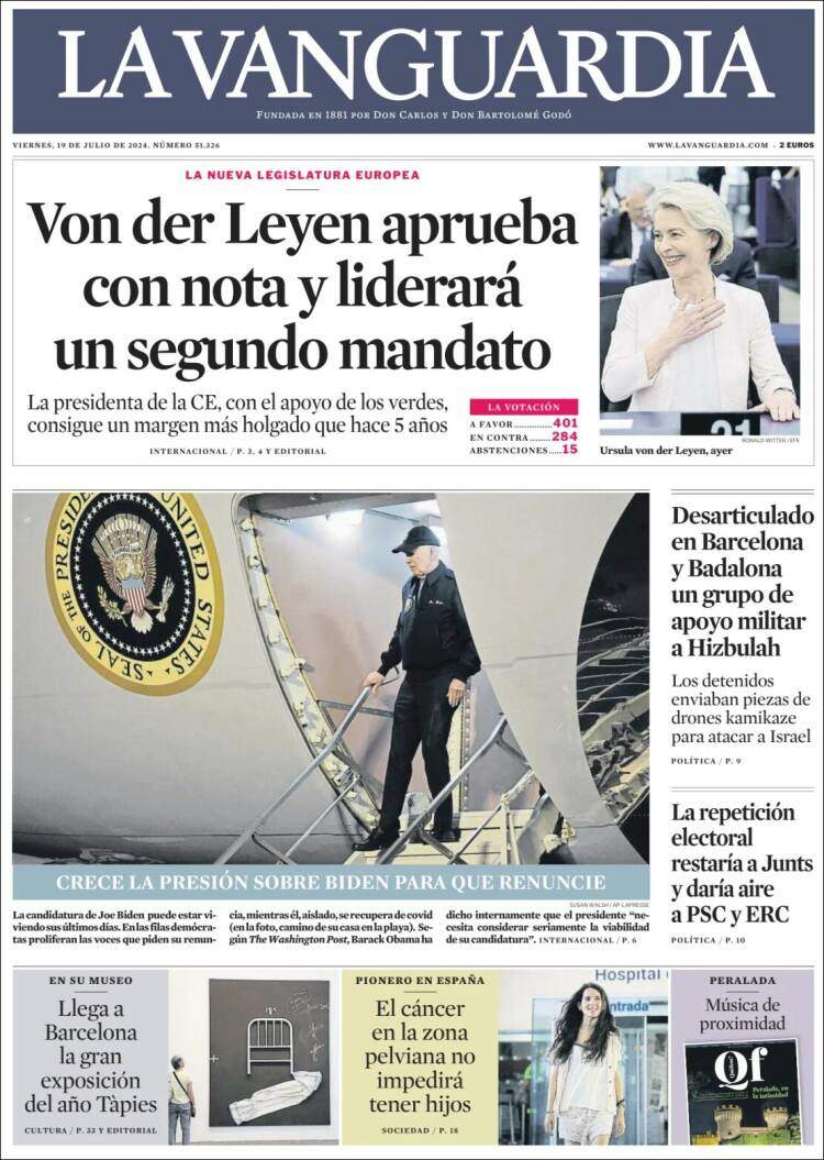 Portada 'La Vanguardia' Portada 'La Vanguardia'
