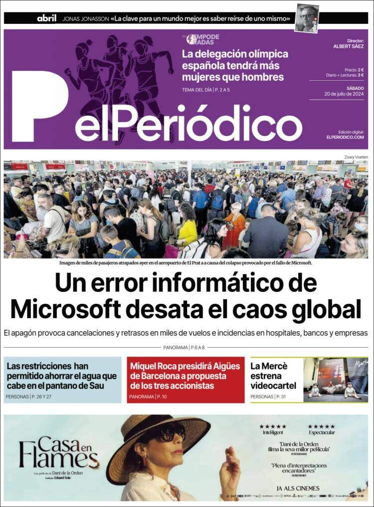 Portada 'El Periódico' Portada 'El Periódico'