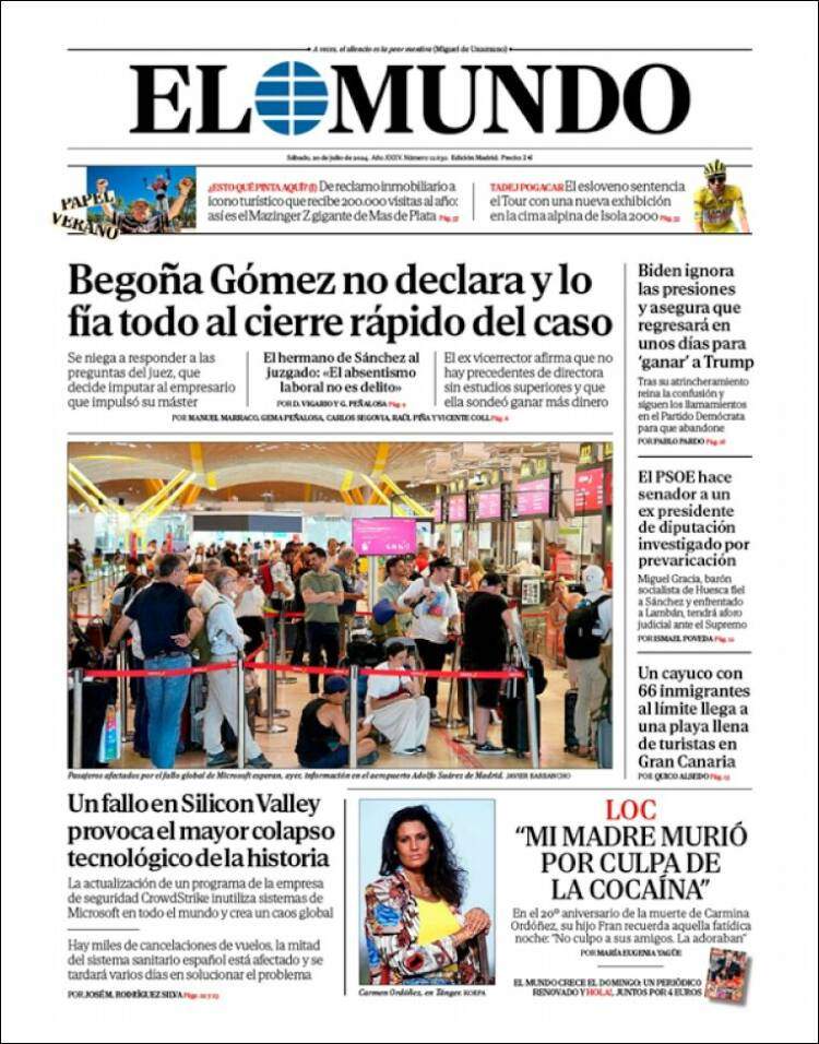 Portada 'El Mundo' Portada 'El Mundo'