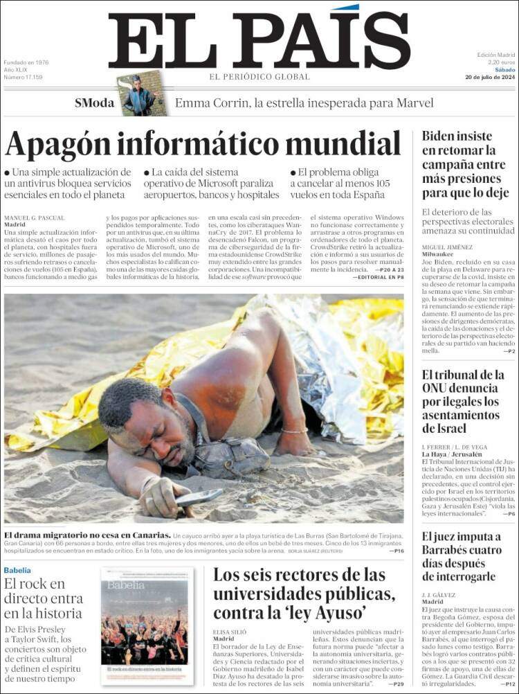 Portada 'El País' Portada 'El País'