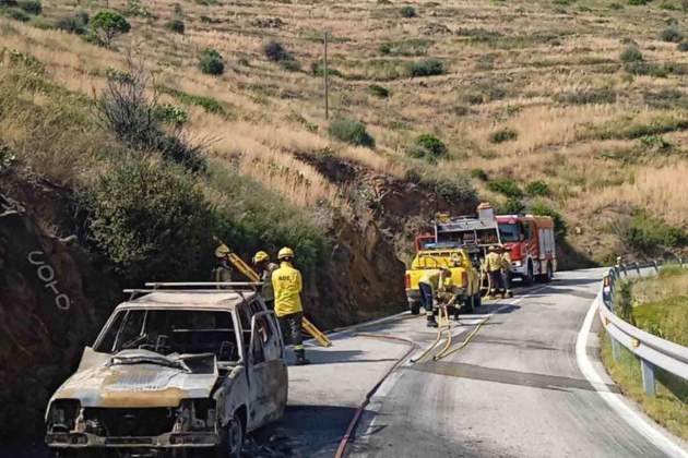 incendi cotxe portbou incendi cotxe portbou