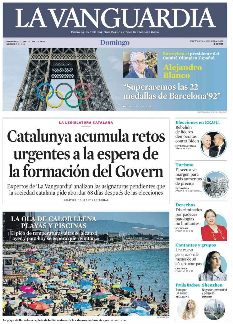 Portada 'La Vanguardia'