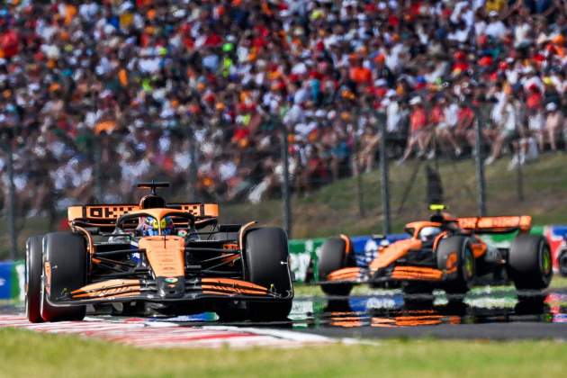 Piastri y Norris durante el GP de Hungría / Foto: EFE Piastri y Norris durante el GP de Hungría / Foto: EFE