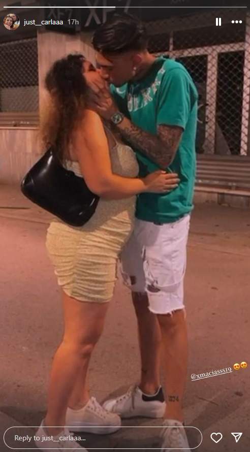 Beso a Carla Vigo y su novio Xavi, Instagram