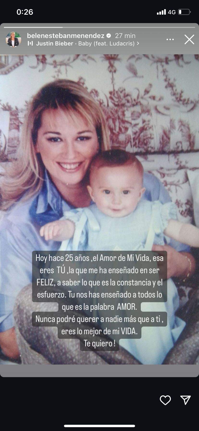 Felicitació Belén Esteban a Andrea Janeiro / Instagram Felicitació Belén Esteban a Andrea Janeiro / Instagram