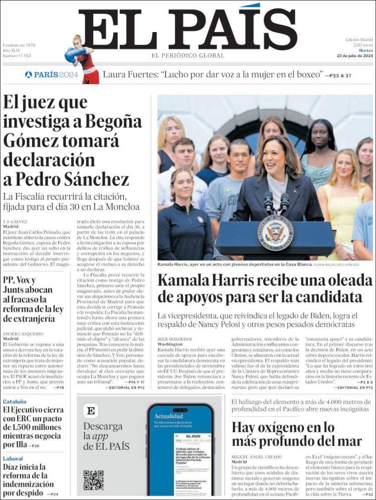 Portada 'El País' Portada 'El País'