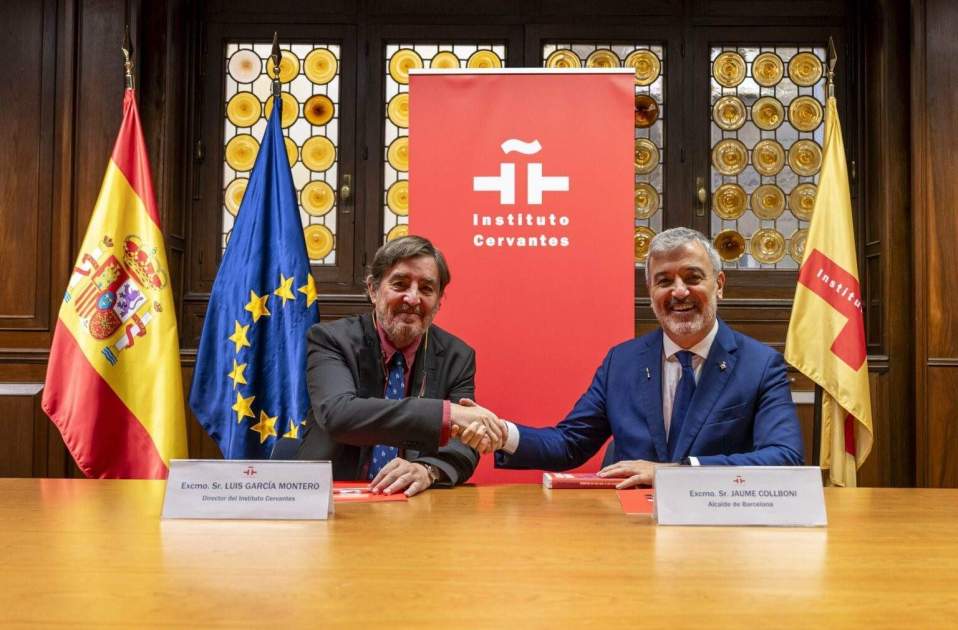 EuropaPress 6052351 director instituto cervantes luis garcia montero alcalde barcelona jaume EuropaPress 6052351 director instituto cervantes luis garcia montero alcalde barcelona jaume