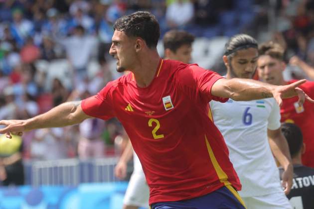 Marc Pubill celebra su gol ante Uzbekistán JJOO / Foto: EFE Marc Pubill celebra su gol ante Uzbekistán JJOO / Foto: EFE