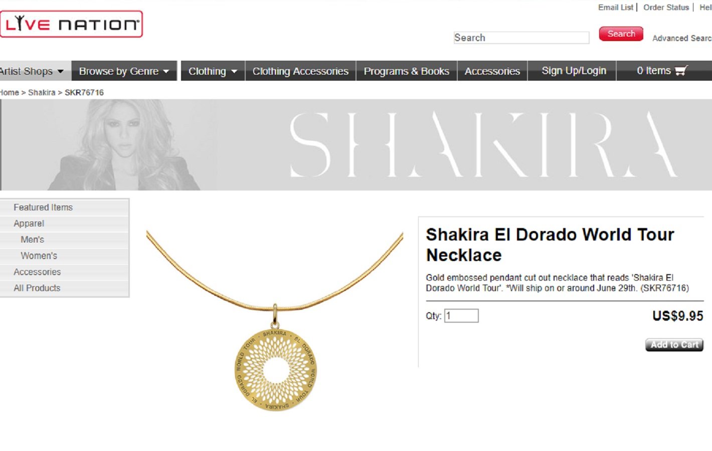 penjoll shakira  livenation