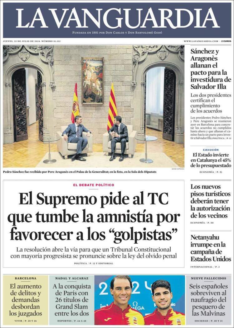 'La Vanguardia' 25 CAST 'La Vanguardia' 25 CAST