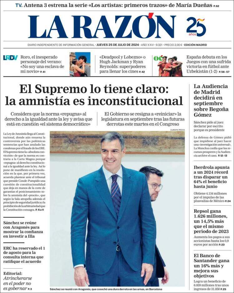 'La Razón' 25 'La Razón' 25