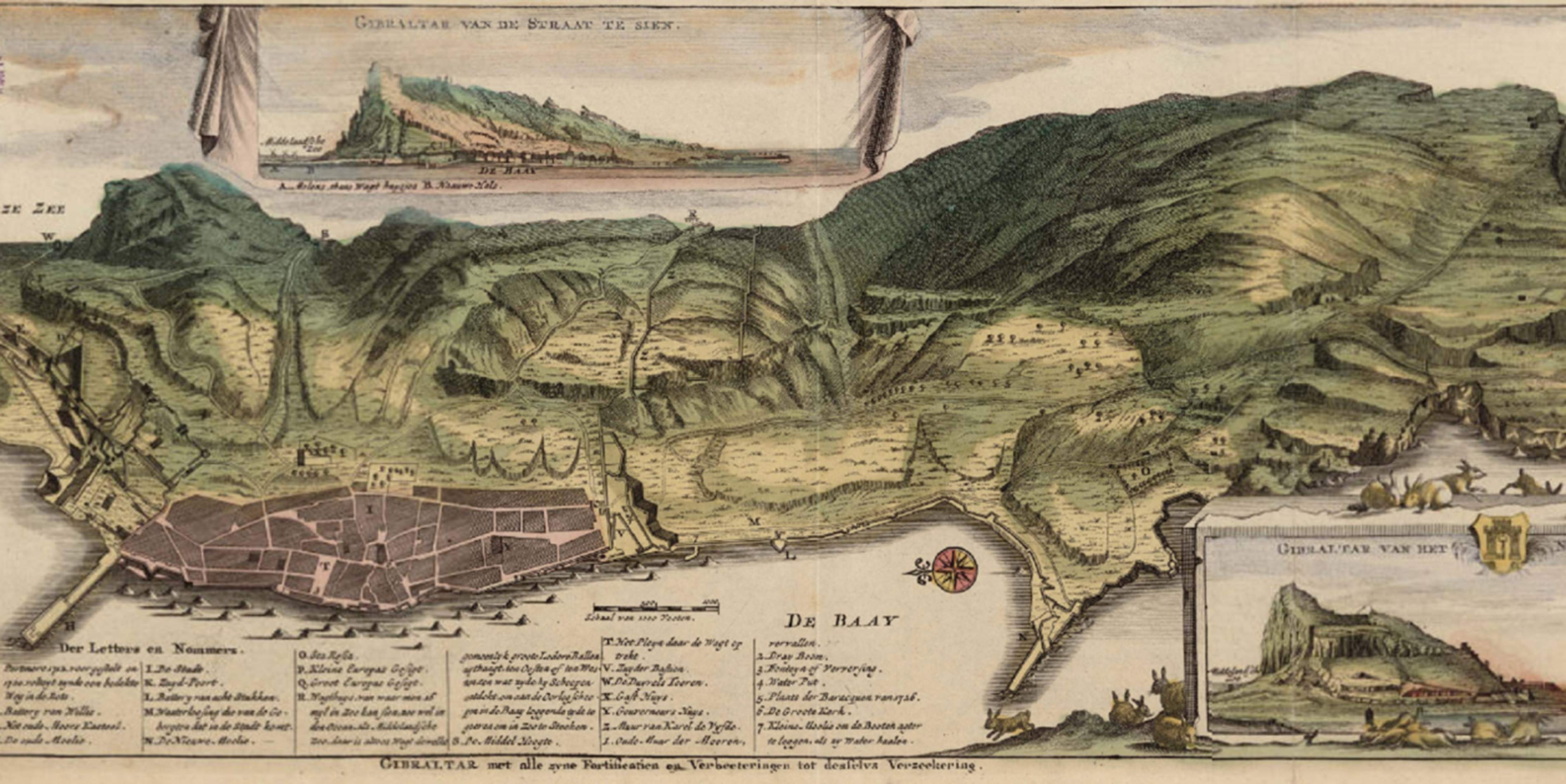 Planol del puerto y de la fortaleza de Gibraltar después de la conquista austriacista (1704). Fuente Cartoteca de Catalunya Planol del puerto y de la fortaleza de Gibraltar después de la conquista austriacista (1704). Fuente Cartoteca de Catalunya