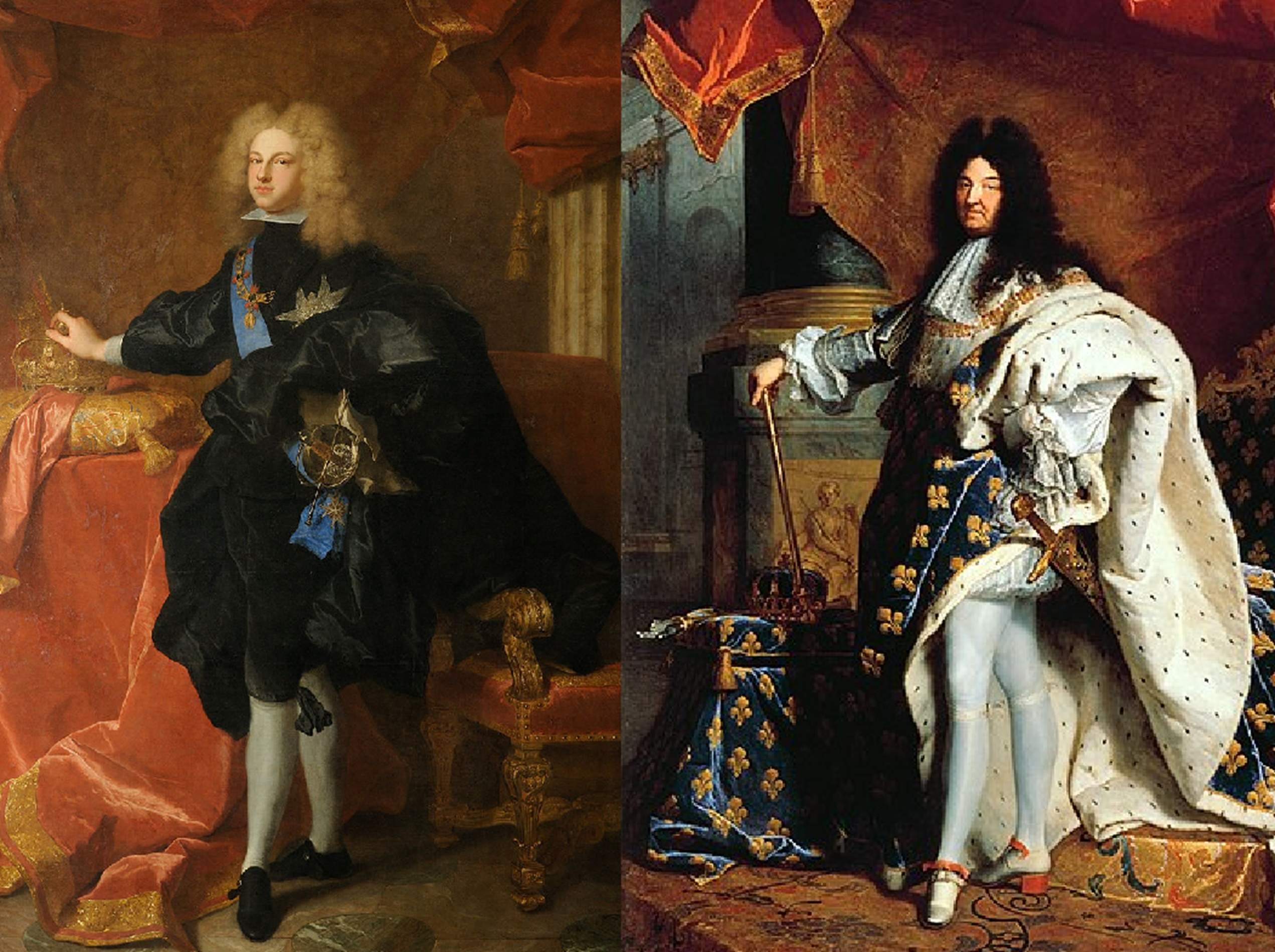 Felipe V y Luis XIV. Fuente Museo del Louvre Felipe V y Luis XIV. Fuente Museo del Louvre