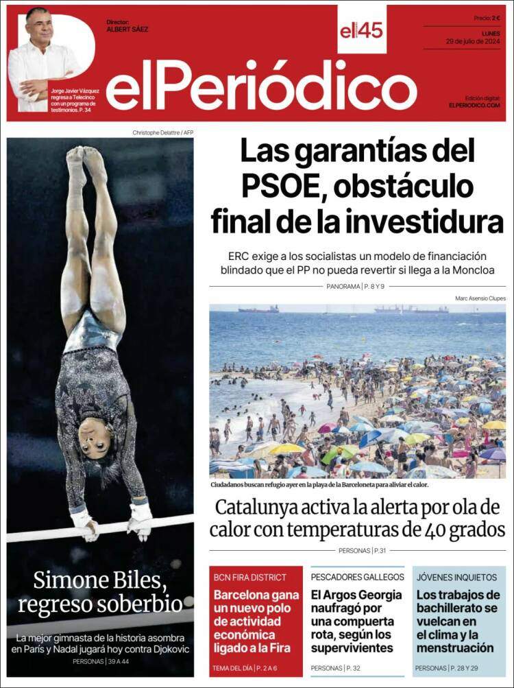 Portada 'El Periódico' Portada 'El Periódico'