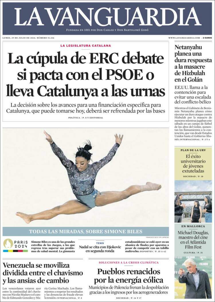 Portada 'La Vanguardia' Portada 'La Vanguardia'