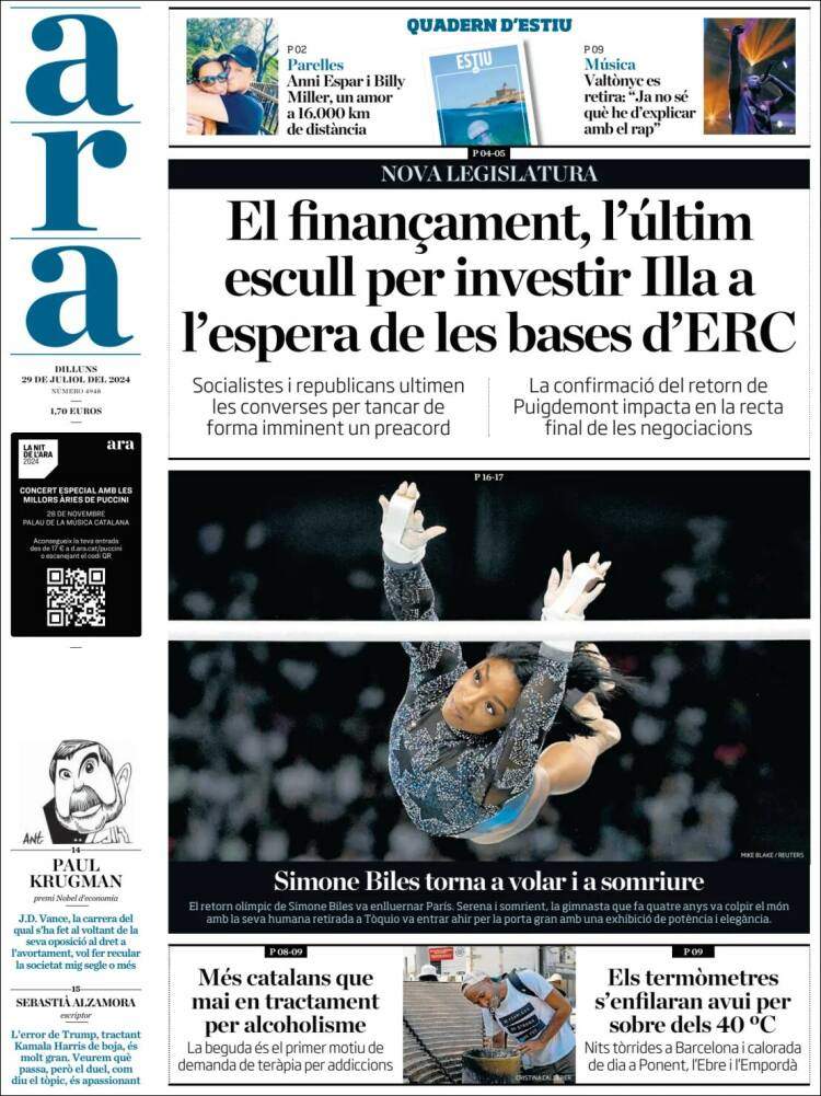 Portada 'Ara' Portada 'Ara'