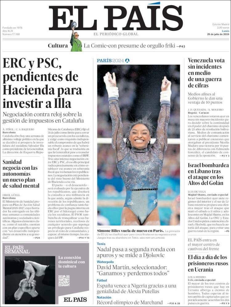 Portada 'El País' Portada 'El País'
