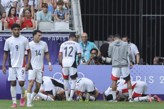 Egipto celebra su gol contra España en los Juegos Olímpicos / Foto: EFE Egipto celebra su gol contra España en los Juegos Olímpicos / Foto: EFE