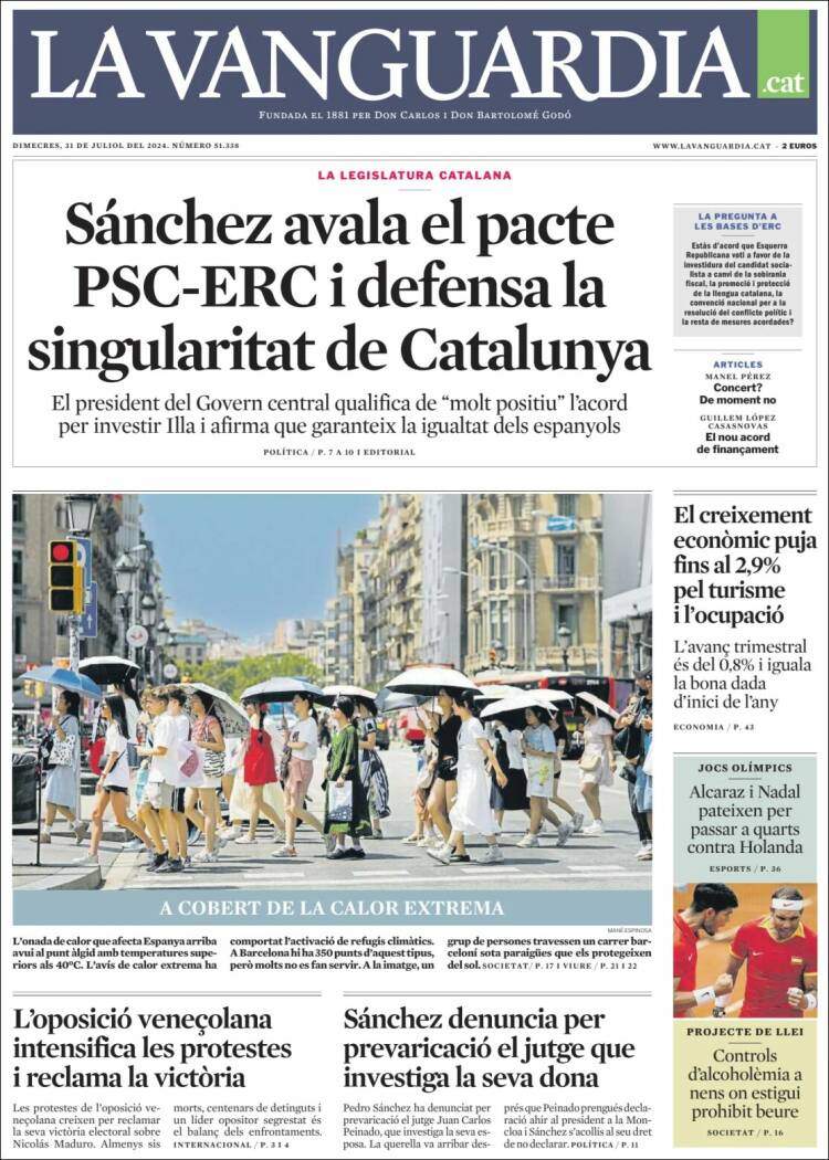 'La Vanguardia' 31 CAT 'La Vanguardia' 31 CAT