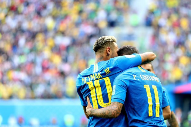 Coutinho Neymar Brasil Costa Rica Mundial Rusia 2018 EFE