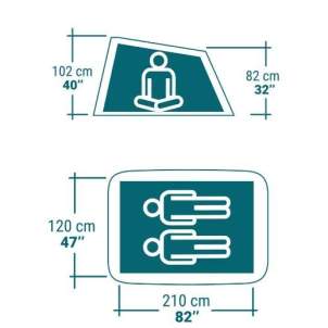 Mesures de la botiga|tenda desplegada Mesures de la botiga|tenda desplegada