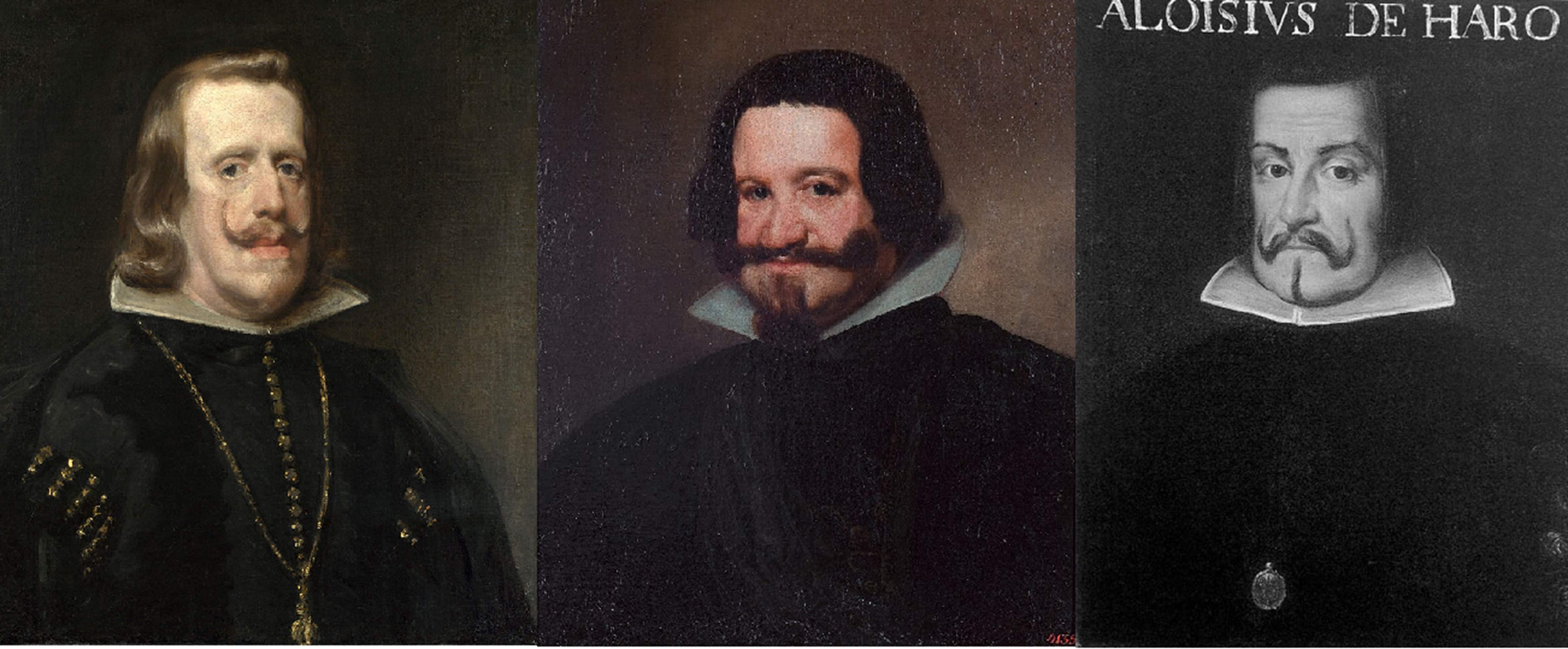 Felipe IV, Olivares, y Luis de Haro maxims representantes de la cultura punitiva contra Catalunya. Fuente National Portrait, Hermitage y Uffizzi Felipe IV, Olivares, y Luis de Haro maxims representantes de la cultura punitiva contra Catalunya. Fuente National Portrait, Hermitage y Uffizzi
