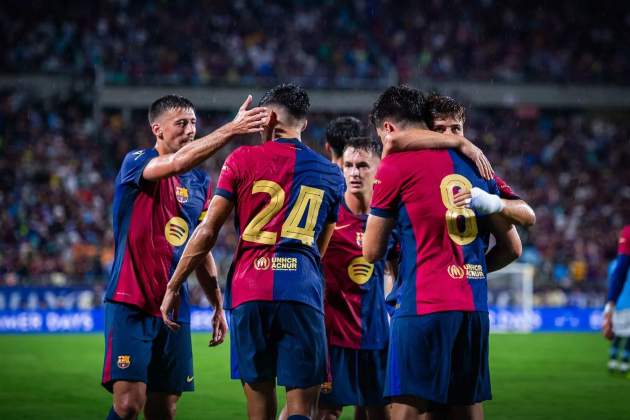 Jugadors Barça celebració gol / Foto: FC Barcelona Jugadors Barça celebració gol / Foto: FC Barcelona