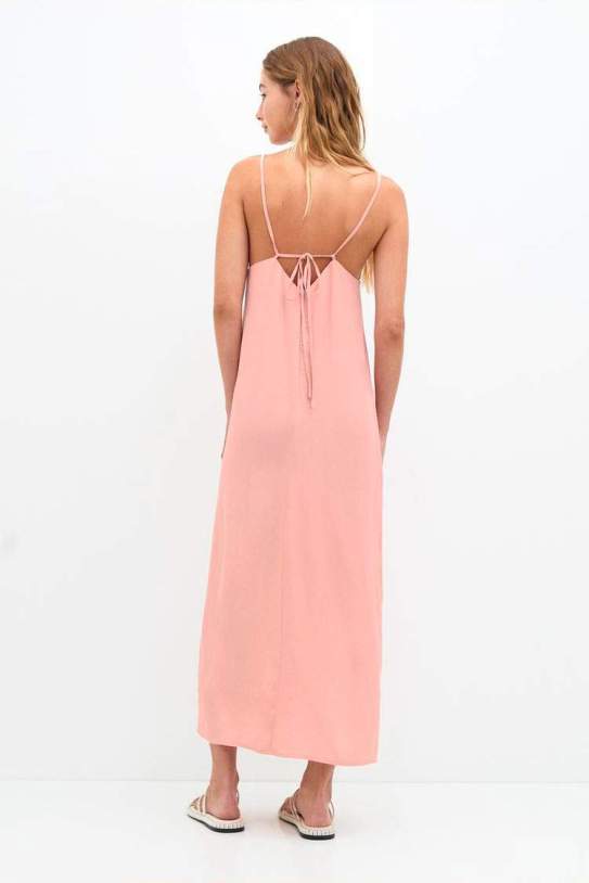 Vestido midi tirantes rústico Vestido midi tirantes rústico