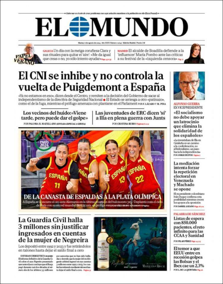 Portada 'El Mundo' Portada 'El Mundo'