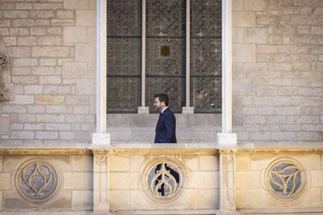 Ultima compatreixença Pere Aragonés como presidente de la Generalitat. Carlos Baglietto Ultima compatreixença Pere Aragonés como presidente de la Generalitat. Carlos Baglietto