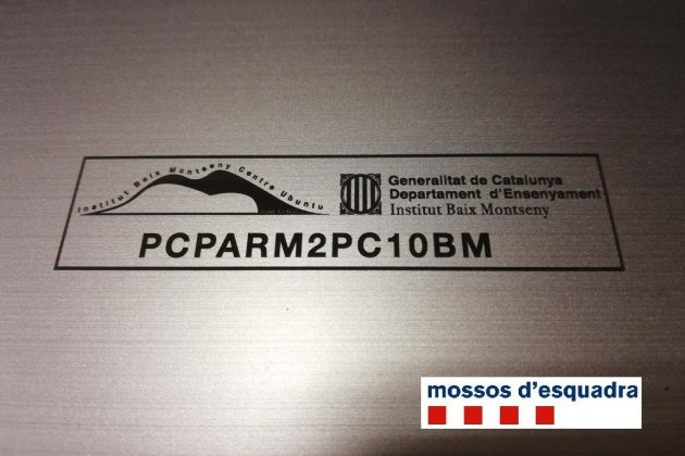 Logotip Generalitat ordinadors robats. Mossos