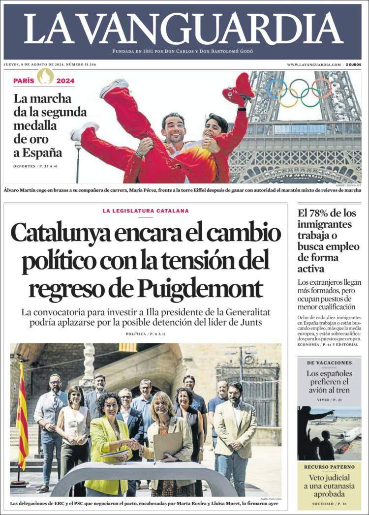 'La Vanguardia' 8 CAST 'La Vanguardia' 8 CAST