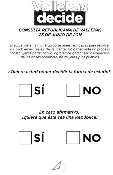 papeleta consulta monarquía o república