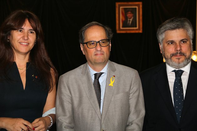 Quim Torra, Laura Borràs i Albert Batet ACN