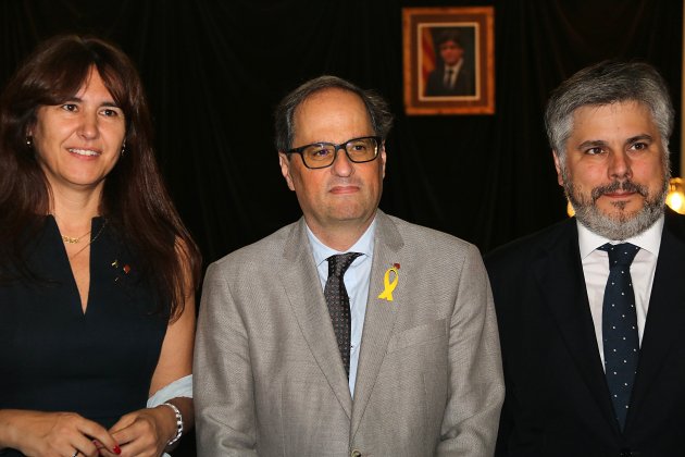 Quim Torra, Laura Borràs y Albert Batet ACN