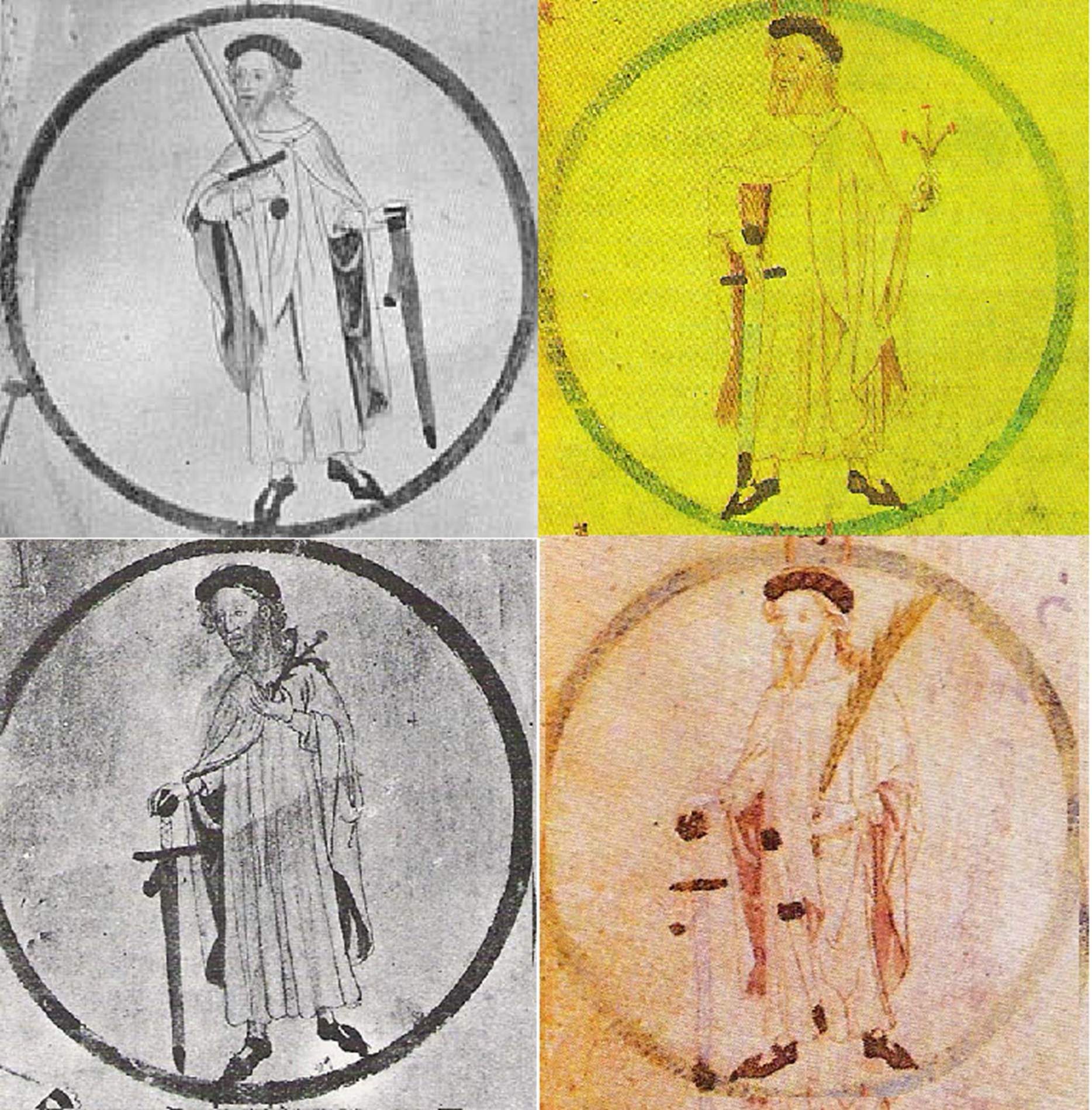 Representació dels comtes catalans del segle X. Font Rotlle de Poblet Representació dels comtes catalans del segle X. Font Rotlle de Poblet