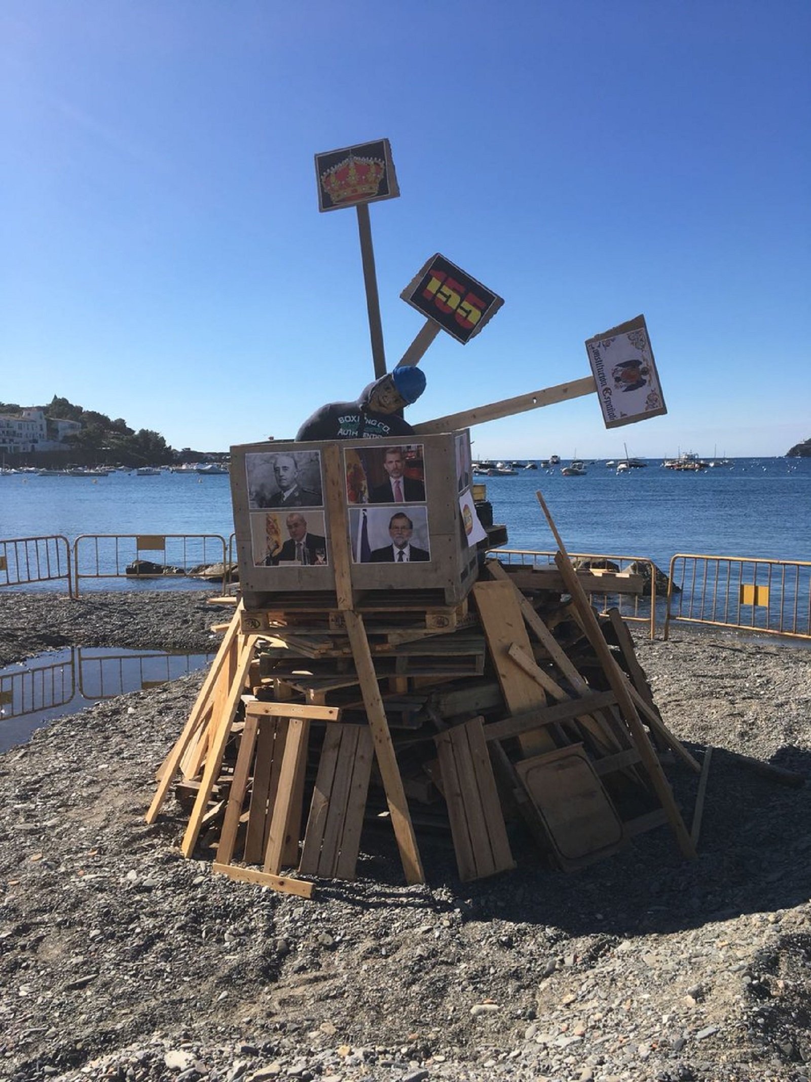 Una hoguera de Sant Joan quemará al Rey, Franco, Llarena, Rivera y Rajoy