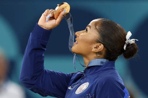 Jordan Chiles con su medalla Foto EFE Jordan Chiles con su medalla Foto EFE