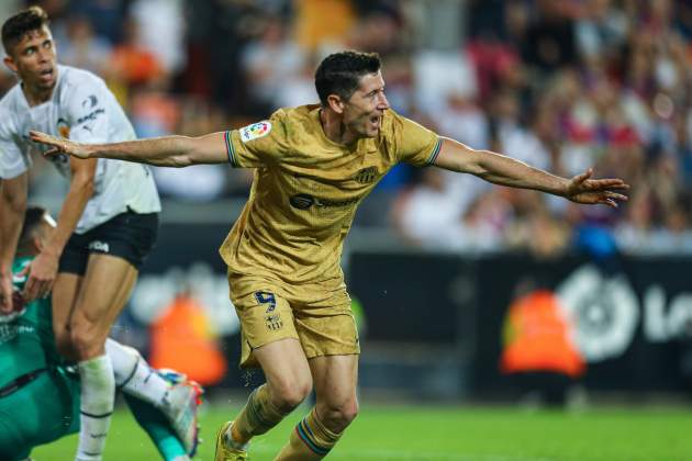 Lewandowski Gol Mestalla / Foto: Europa Press Lewandowski Gol Mestalla / Foto: Europa Press