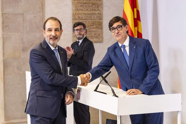 El nou conseller de Justícia, Ramon Espadaler, amb el president Illa / Foto: Carlos Baglietto El nou conseller de Justícia, Ramon Espadaler, amb el president Illa / Foto: Carlos Baglietto