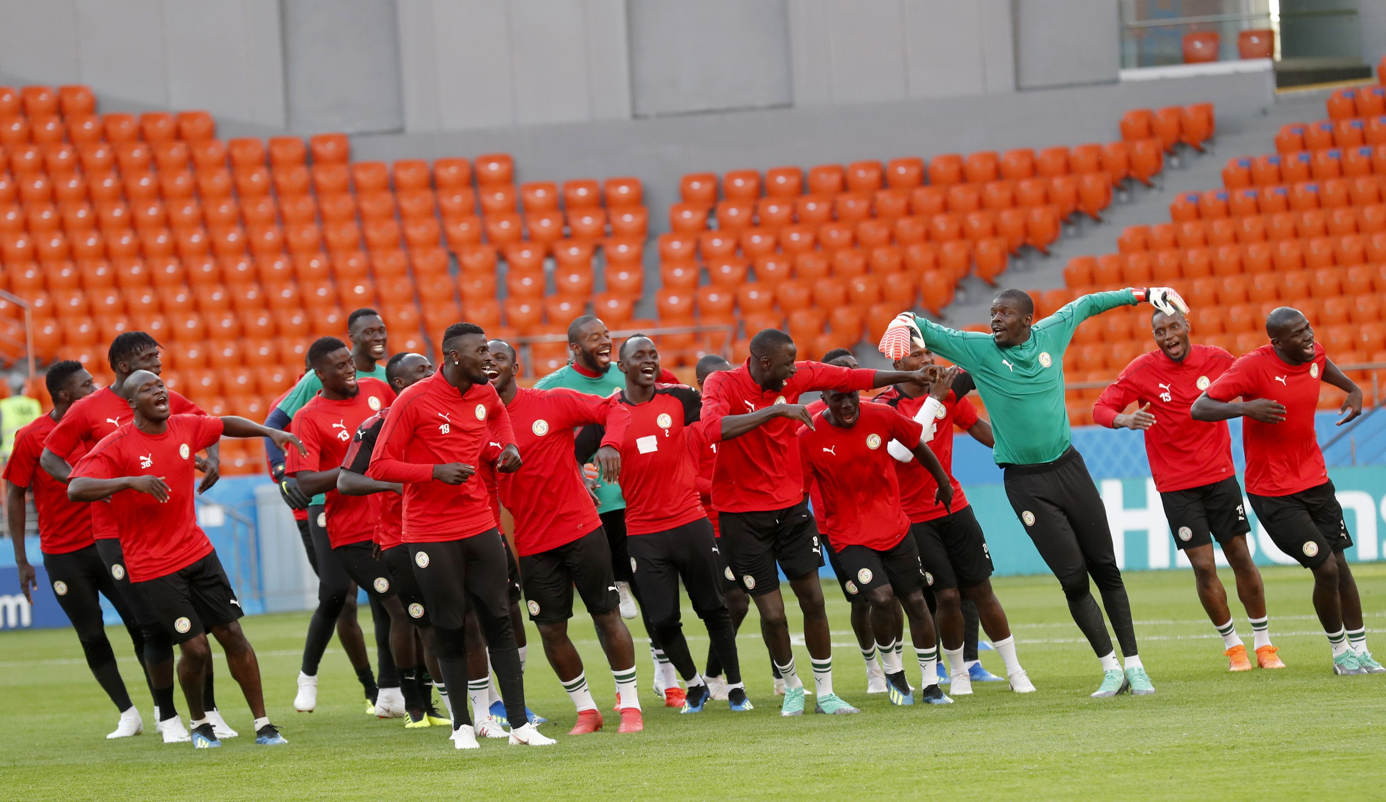 Senegal sorprende con un peculiar baile en el Mundial