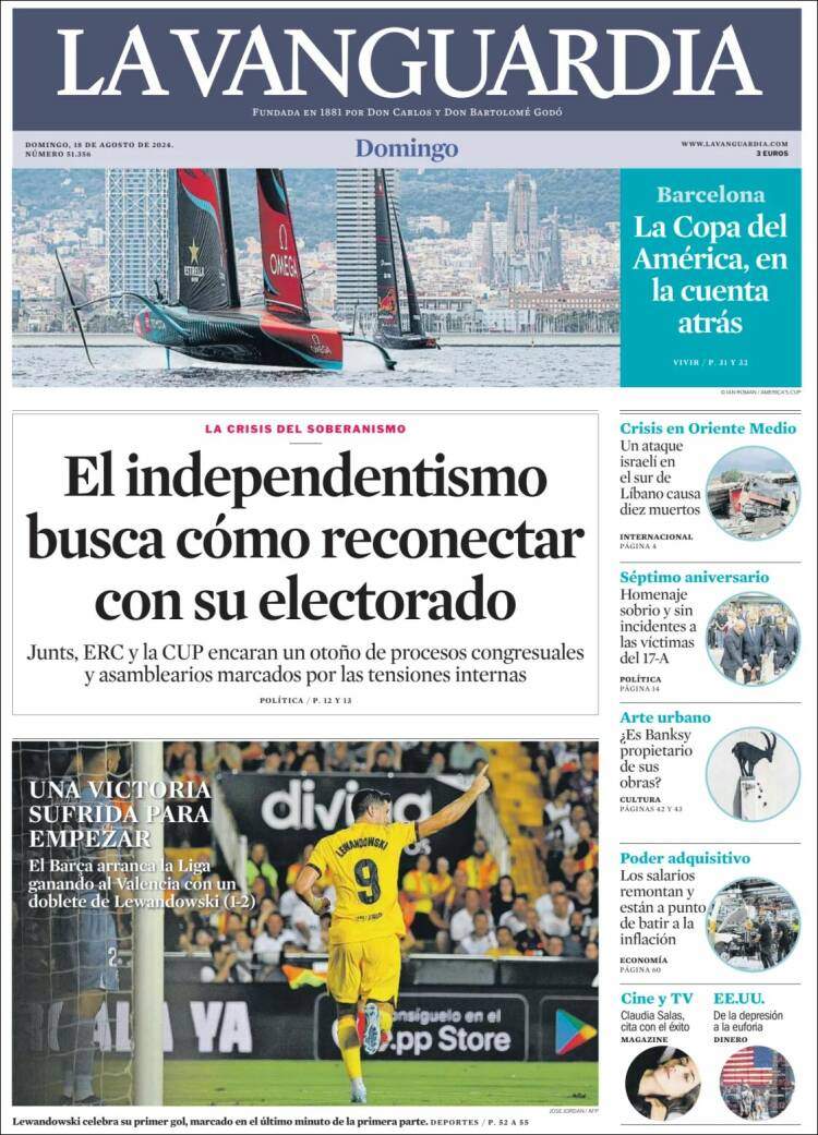 'La Vanguardia' 18 CAST 'La Vanguardia' 18 CAST