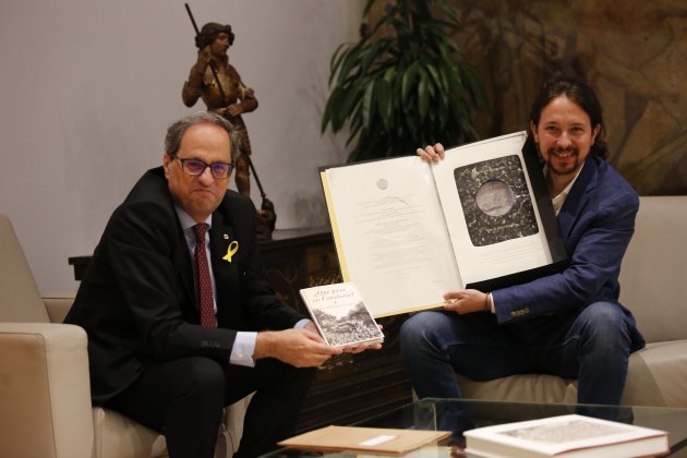 Torra es reuneix amb Iglesias a Palau Sergi Alcàzar