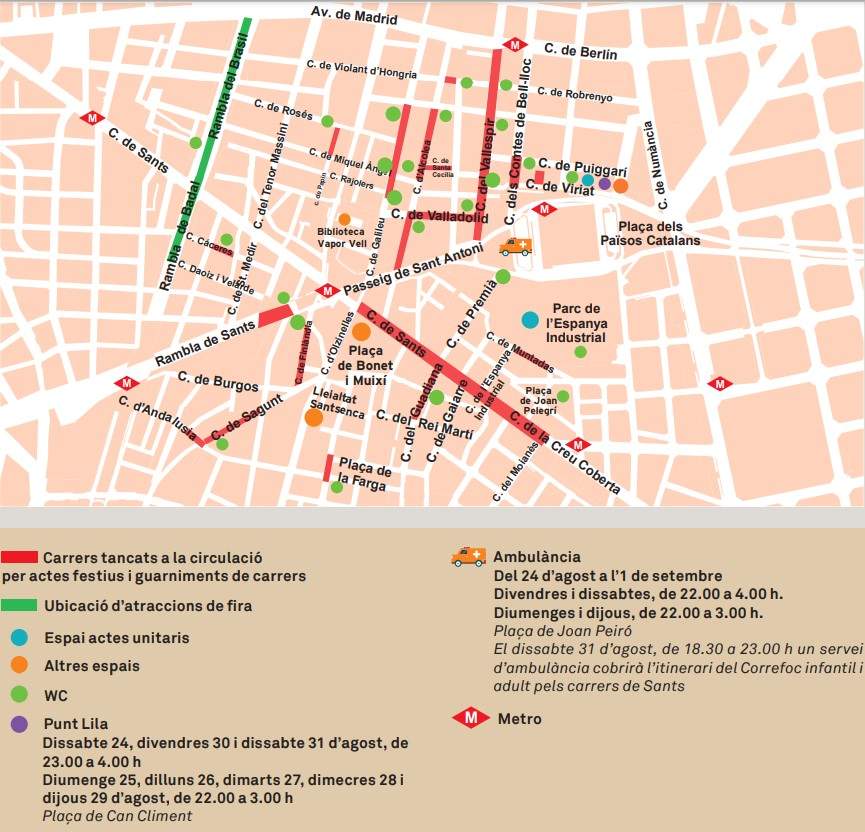 mapa festes de sants 2024