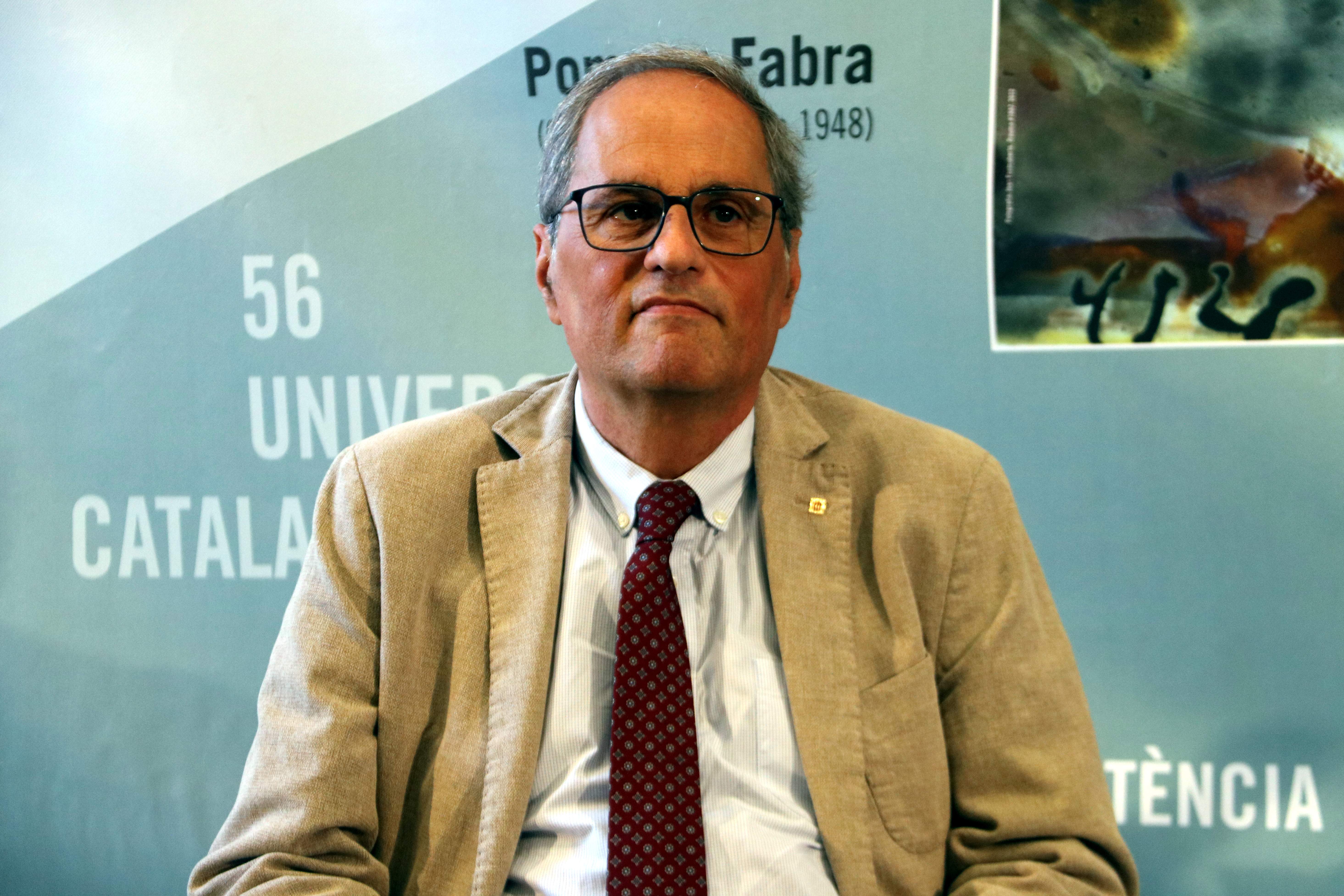 Torra insta a Puigdemont i Junqueras a hacer una "reflexión" sobre sus liderazgos